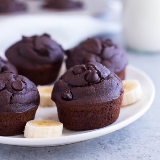 Chocolate Peanut Butter Muffins
