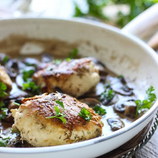 Chicken in Creamy Mushroom Sauce