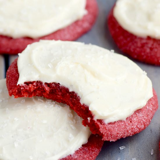 Red Velvet Sugar Cookies