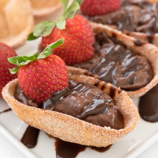 Chocolate Churro Pies