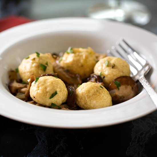 Gnudi with Wild Mushrooms