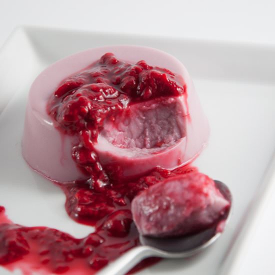 Vegan Raspberry Coconut Panna Cotta