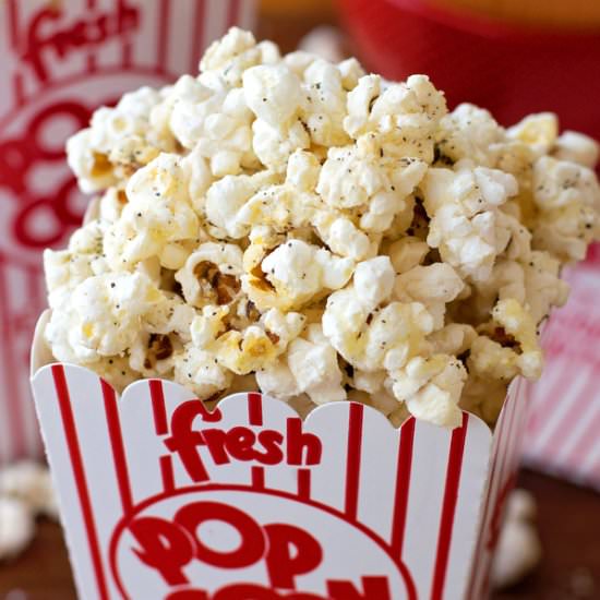 Black Pepper Parmesan Popcorn