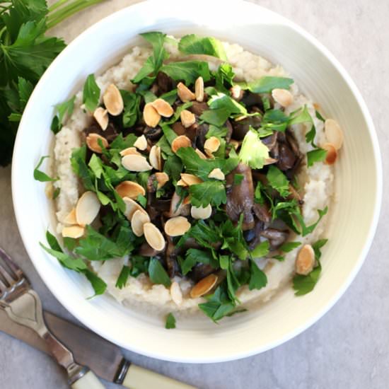 Celeriac Mash with Sauteed Mushroom
