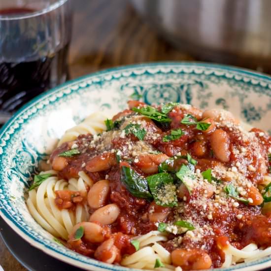 White Bean and Spinach Ragù