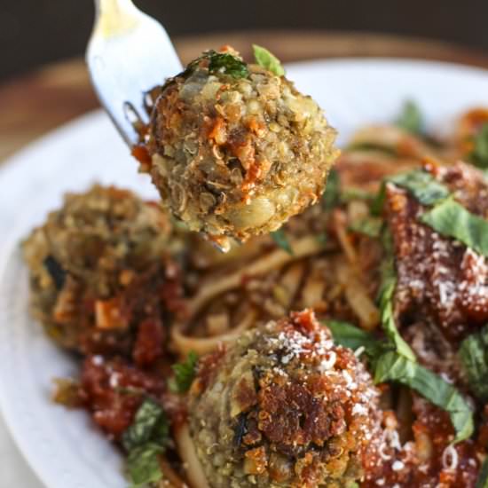 Italian Lentil Quinoa Balls