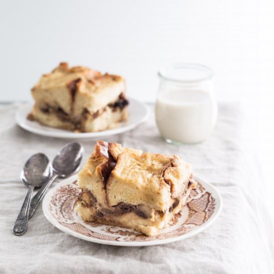 Apple Bourbon Bread Pudding