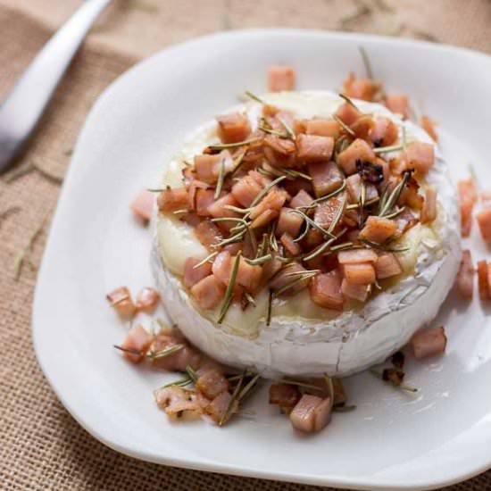 Honey Baked Camembert with Bacon