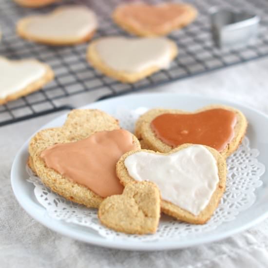 Coconut Flour Valentine’s Cookies