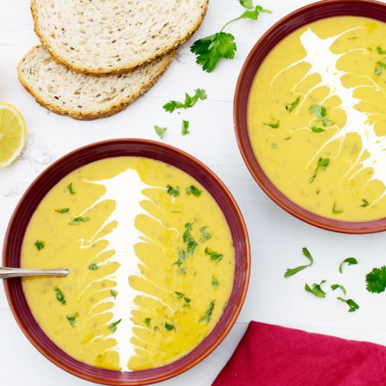 Curried Vegetable Root Soup