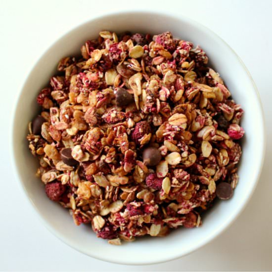 Chocolate Chip Raspberry Granola