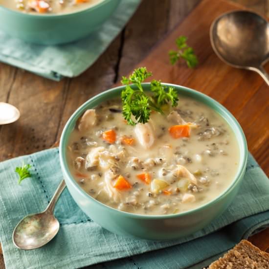 Slow Cooker Chicken Wild Rice Soup