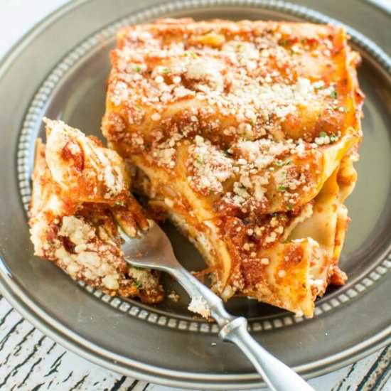 Slow Cooker 3-Ingredient Lasagna