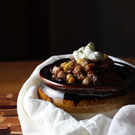 Whiskey Three-Bean Chili