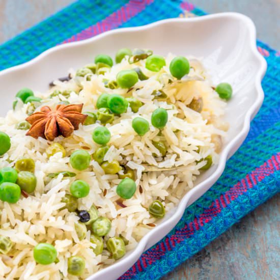 Indian Spiced Green Peas Pulav