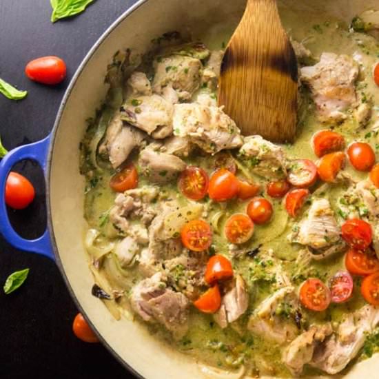 Creamy Basil & Tomato Chicken