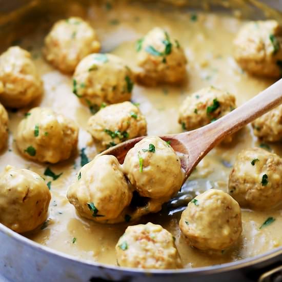 Lightened-Up Swedish Meatballs