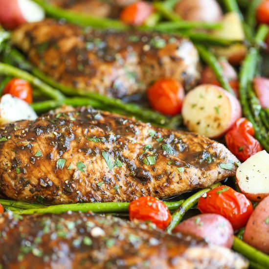 One Pan ​Honey Balsamic Chicken