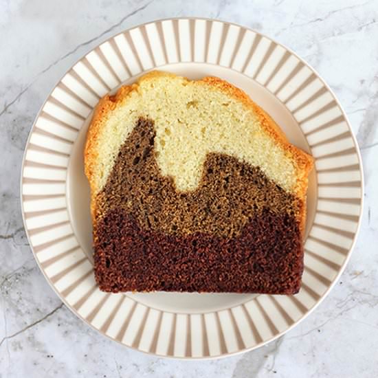 Tricolor Pound Cake