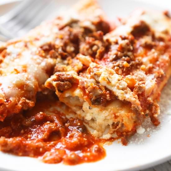 Easy Three-Cheese Manicotti