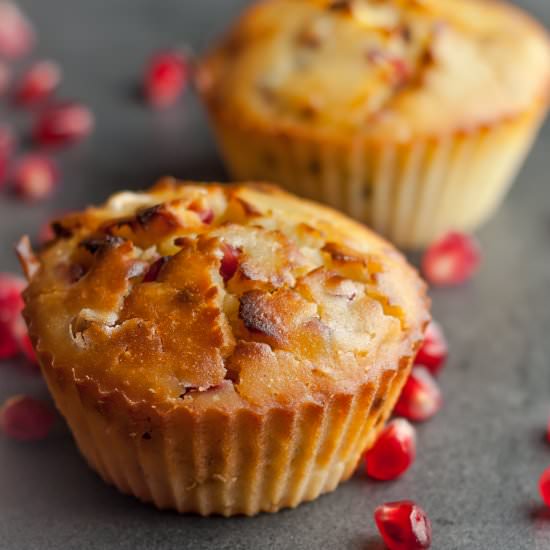Pomegranate & Passion Fruit Muffins