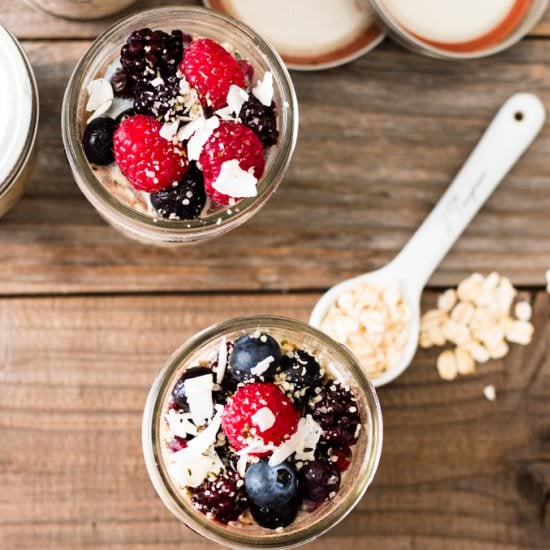 Maple Spiced Chia Overnight Oats
