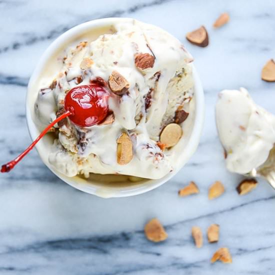 Cherry Amaretto Crunch Ice Cream