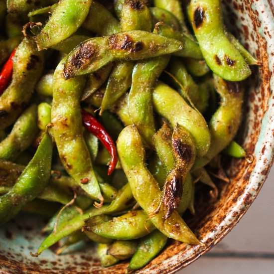 Blistered Edamame