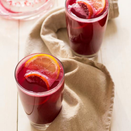 Boozy Beet & Pomegranate Lemonade