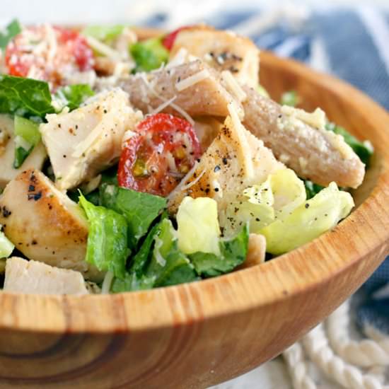 Chicken caesar pasta salad