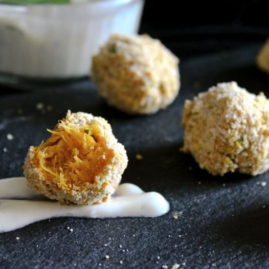 Oven baked pumpkin croquettes