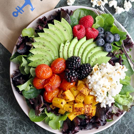 Raw and Roasted Popcorn Salad