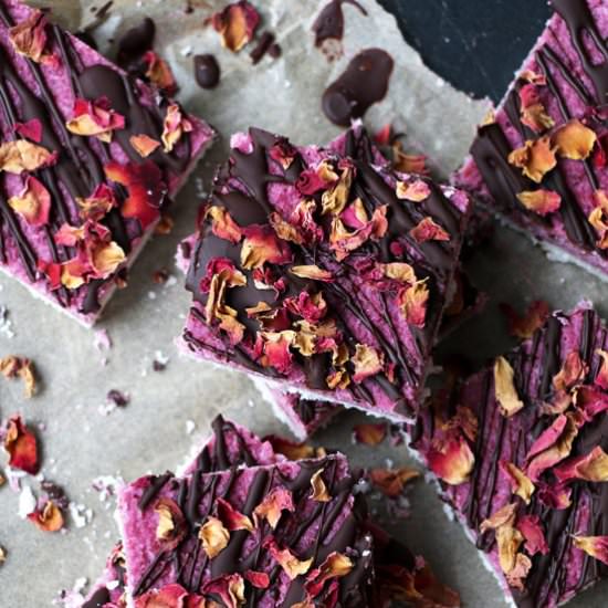 Raw Coconut and Raspberry Bars