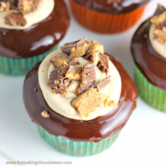 Double Stuffed PB Cup Bliss Cupcakes
