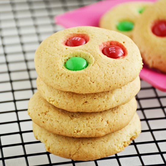 Eggless M&M cookies