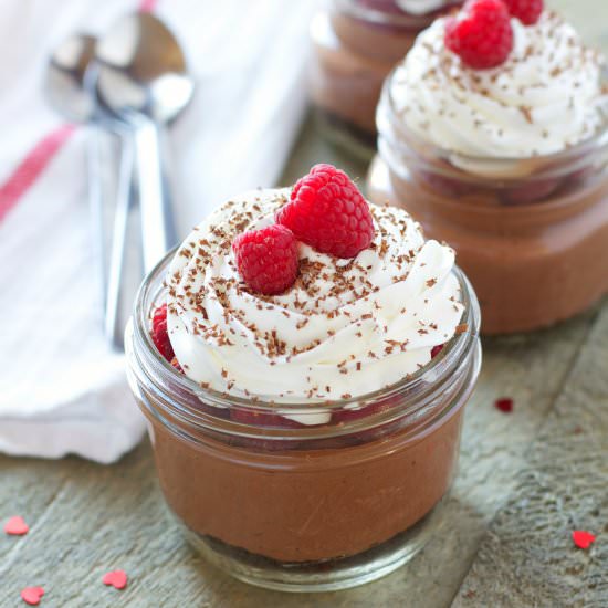 Chocolate Raspberry Cheesecakes