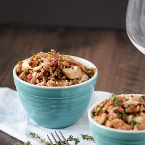 Farro, Grilled Chicken & Pistachios