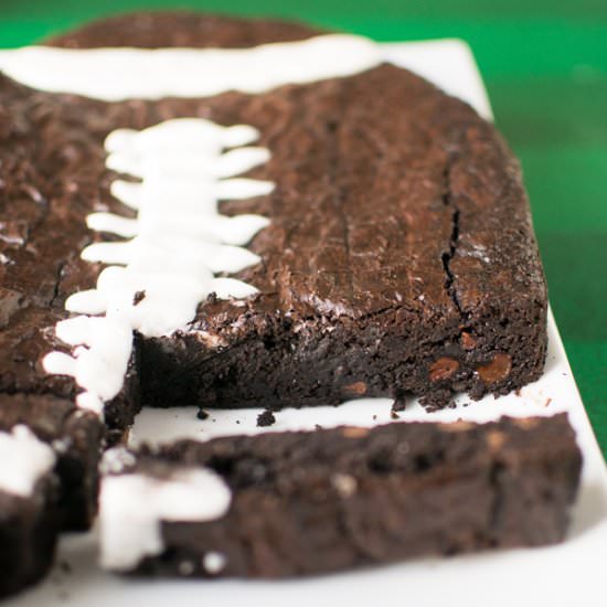 Giant Football Brownie