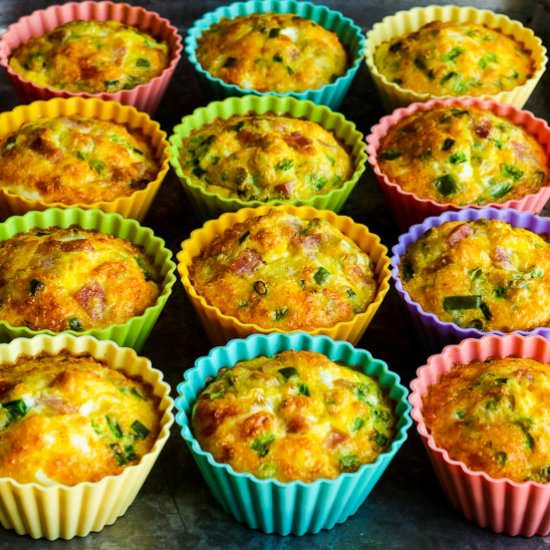 Low-Carb Egg Muffins with Ham