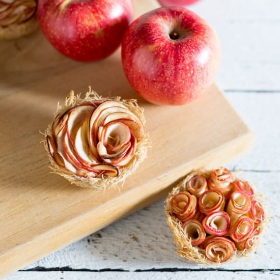 Cardamom Apple Kataifi Nests