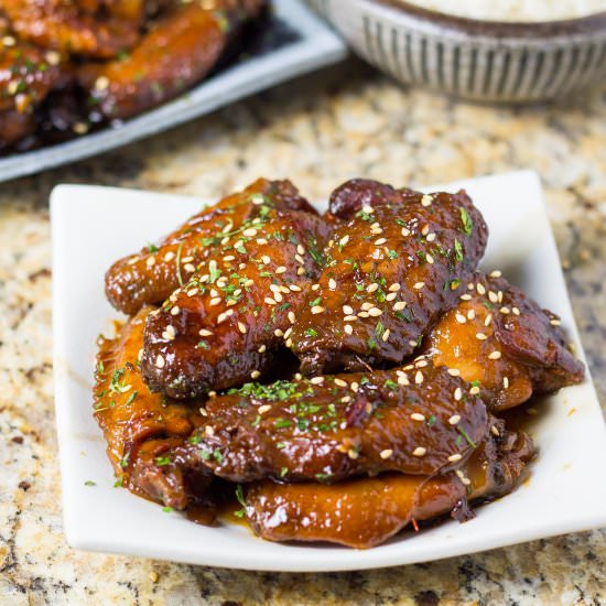 Slow Cooker Chicken Wings w/ Honey