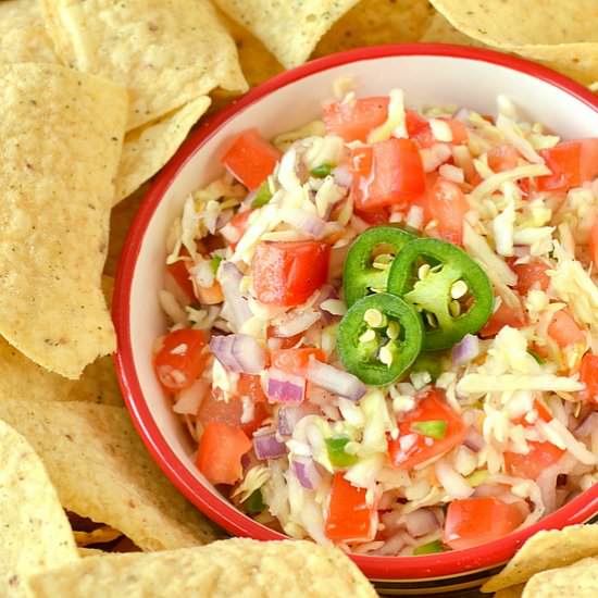 Spicy Jalapeno Cabbage Salsa