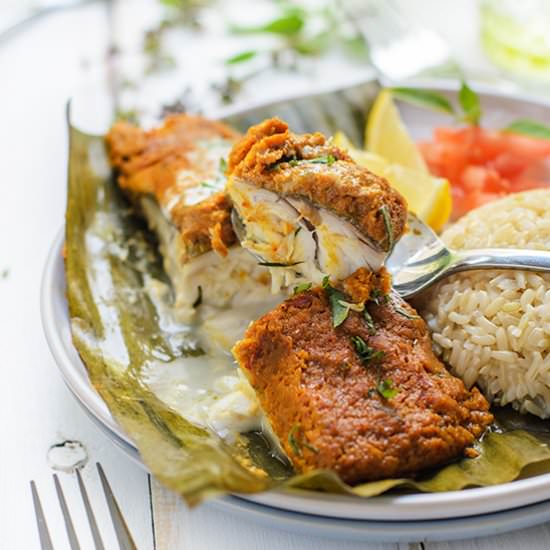 Cambodian Fish Amok en papillote