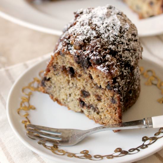 Brown Butter Banana Chocolate Bundt