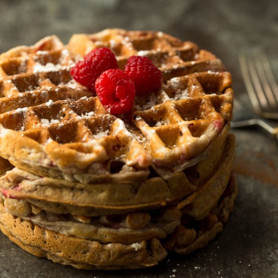 Raspberry Chocolate Waffles