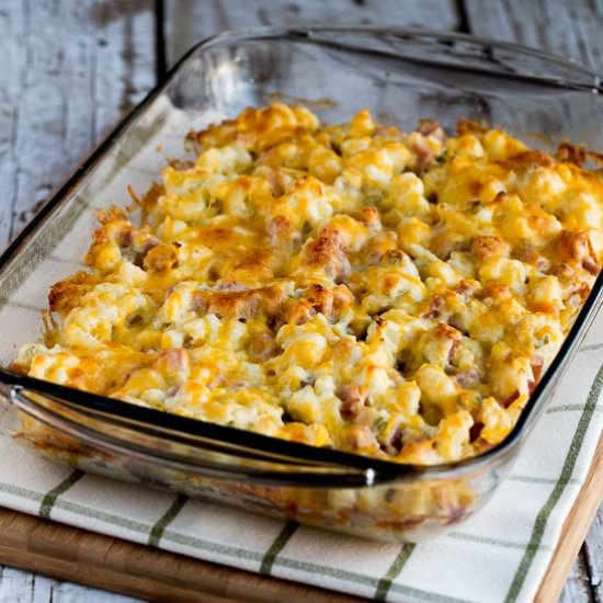 Ham and Cauliflower au Gratin