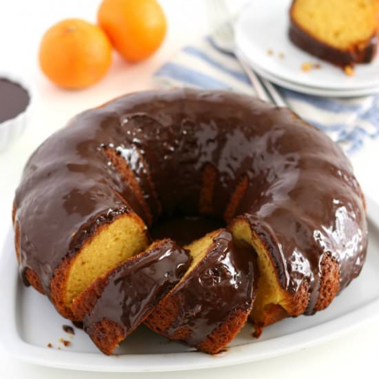 Orange Cake with Chocolate Ganache