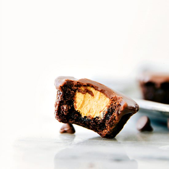 Mini Peanut Butter Cup Brownies