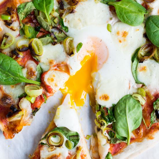 Pizza Fiorentina with Leeks