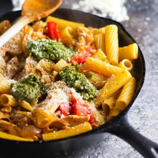 Chicken Rigatoni with Pesto